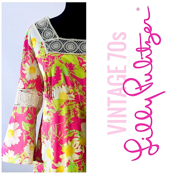 LILLY PULITZER Empire Pink Daisy dress - Picture 2 of 16